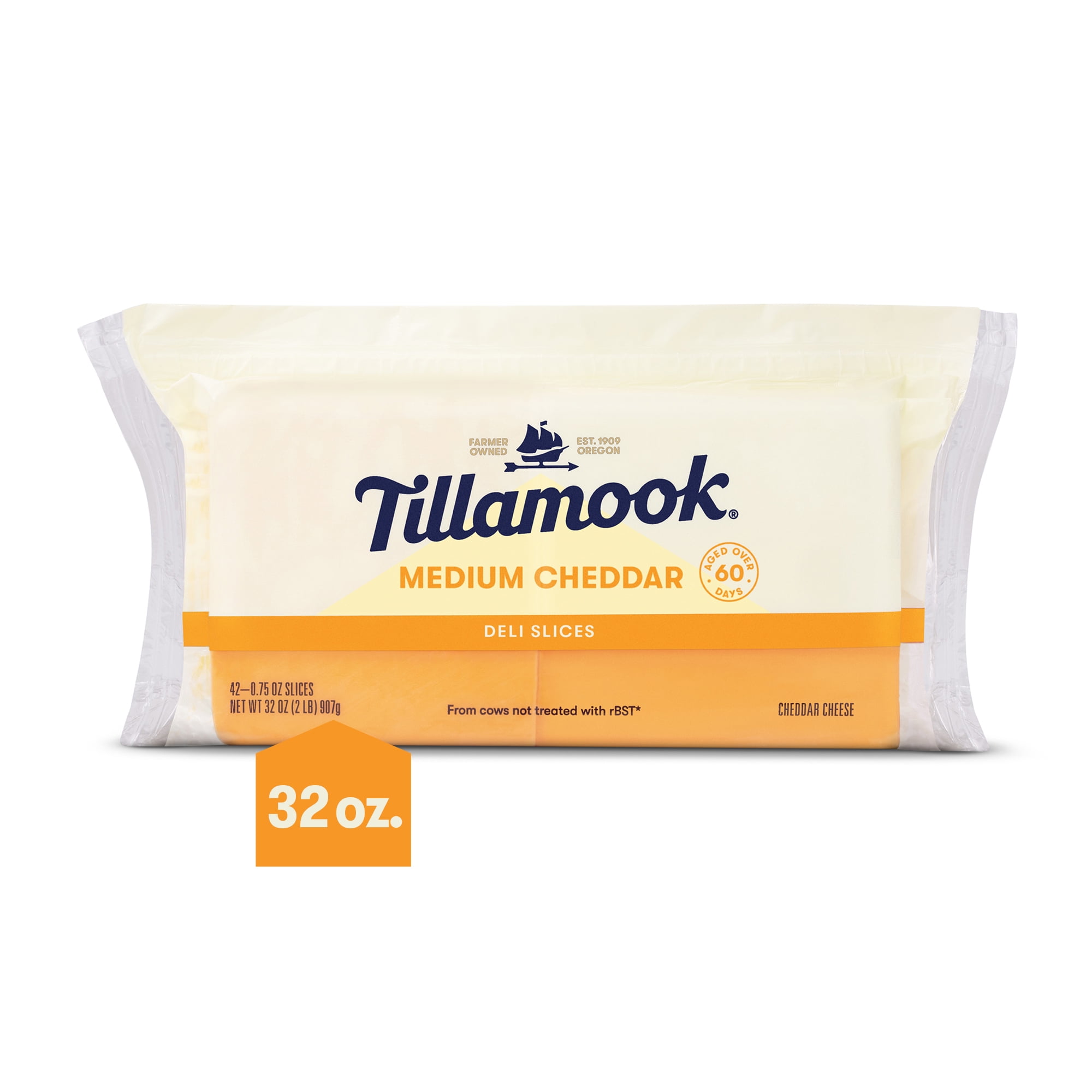 Tillamook Medium Cheddar Cheese Slices, 32 oz