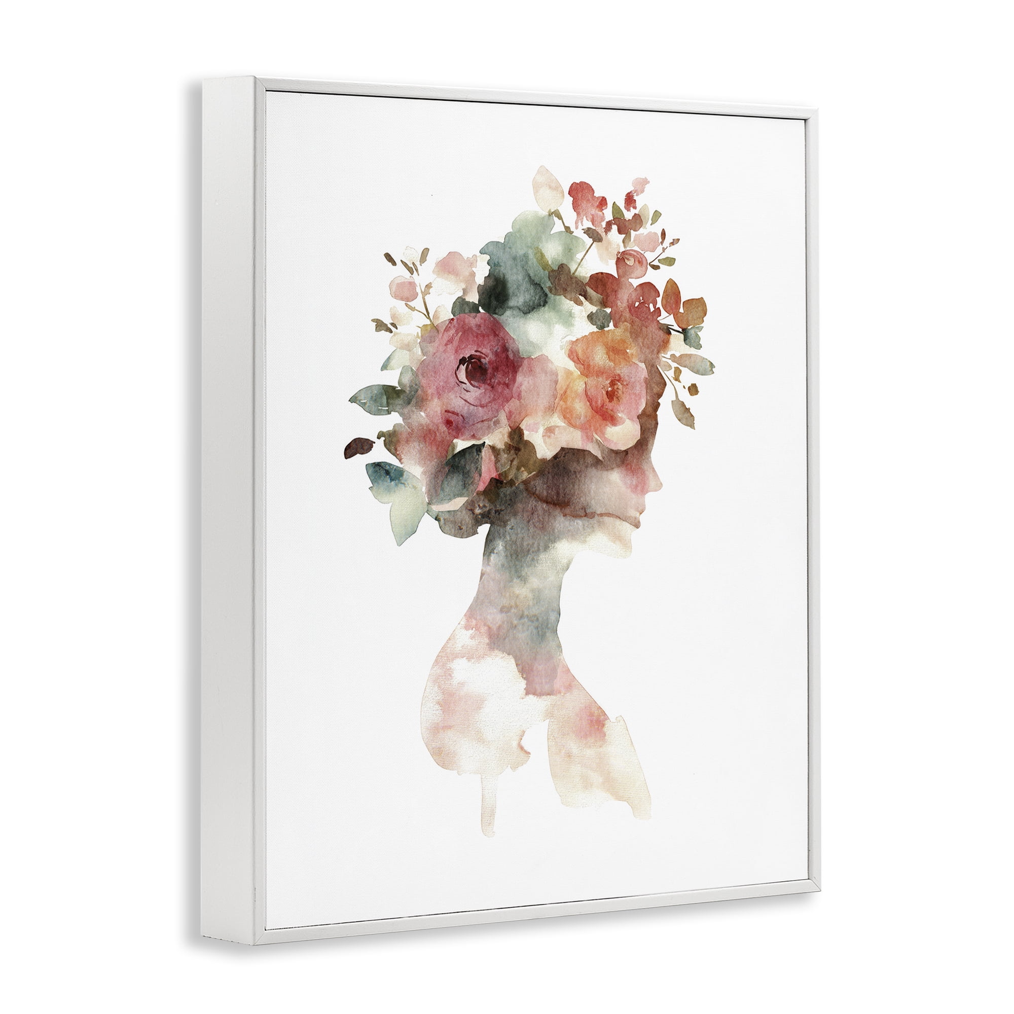 Stupell Industries Floral Dreamscape Silhouette White Framed Giclee Art, design by Svetlana Aleynikova