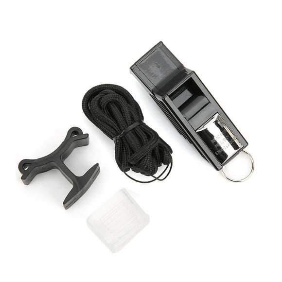 Eddwiin Basketball Sports Training Arbitre Sifflet Camping Survie Urgence Sauvetage Sifflets(Noir Argent)