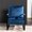 Blue, variant on Xukmct Velvet Upholstery Accent Chair with Metal Frame, Mid Century Modern Armchair for Living Room, Bedroom, Home, Office, Rose Red