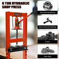 thumbnail image 6 of Danolapsi Hydraulic Shop Press,6 Ton Hydraulic Shop Press,H-Frame Garage Floor Adjustable Shop Press with Stamping Plates to Bend,Straighten,Or Press Parts,Install Bearings & U-Joints, 6 of 6