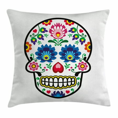 sugar skull decor throw