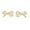 B-GOLD, variant on Sterling Silver Small Bow Stud Earrings for Women Teens CZ Bow Stud Earrings Small Ribbon Earrings