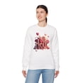 thumbnail image 2 of Unisex Big Heart Love Sweatshirt, Love Heart Sweatshirt, Floral Love Sweatshirt, 50/50 Cotton-Poly Valentine's Day Sweatshirt 10, 2 of 58