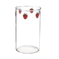 thumbnail image 1 of 300ml 10oz alto borosilicato Nana linda fresa agua leche beber vasos taza con pajita, 1 of 5