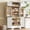 White, variant on 78.2" Tall Farmhouse Kitchen Pantry Cabinet with 8 Door Shelves, Storage Cabinet with 4 Adjustable Shelves, Hidden Drawer, Wine Rack, Versatile Cupboard for Kitchen, Dining, Bathroom, Retro White