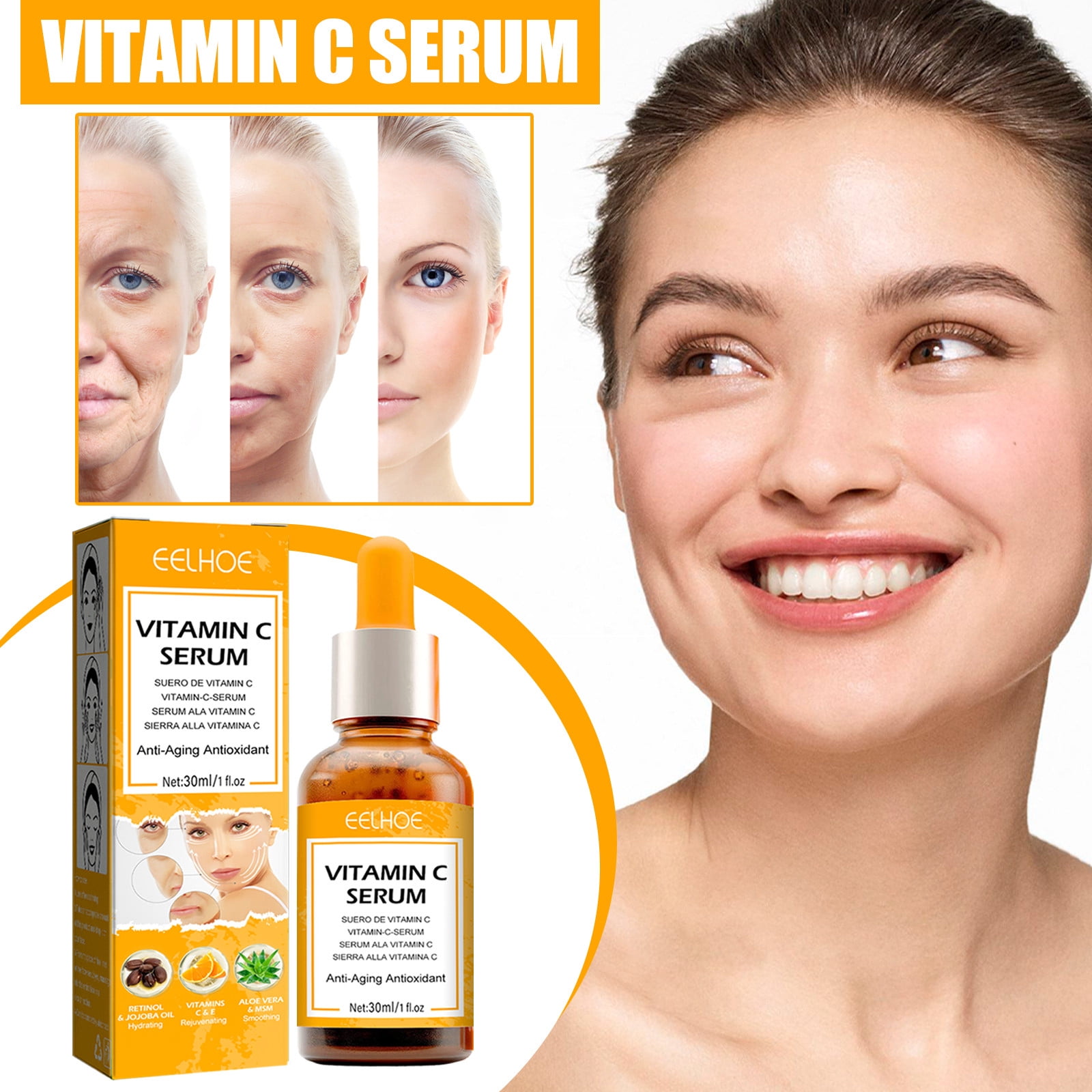 Kokovifyves Vitaminc Serum for Face & Eye,for Brightening Skin,Darkspot