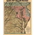 thumbnail image 2 of Bacon 26x31 White Modern Wood Framed Museum Art Print Titled - Virginia Maryland - Bacon 1864, 2 of 4