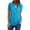 Sky Blue, variant on dazeni Tops for Womens Short Sleeve T Shirts Eleganh Chiffon Half Zip Shirts for Work Business Solid Loose Flowy Hem Tee Regular and Plus Size Sky Blue 5X-Large