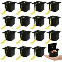 Naler 24 Pack Graduation Candy Boxes DIY Grad Cap Box for Graduation Gift Candy Goody Chocolate Party Favors Decorations