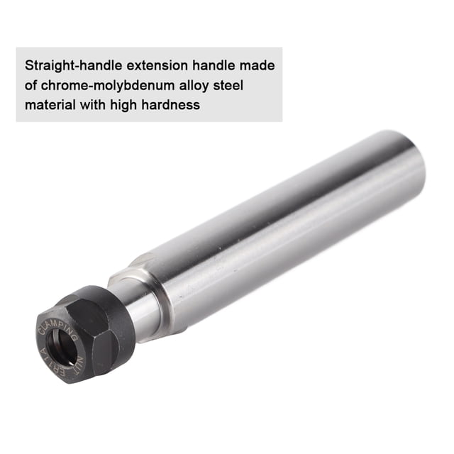 ER11A-100L Collet Chuck Holder Chrome Molybdenum Alloy Steel Straight Extension Rod for Deep Hole Processing, Four Style Choices
