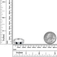 thumbnail image 6 of Gem Stone King 925 Sterling Silver White Topaz and Black Onyx Wedding-Bands Ring for Women | 0.91 Cttw | Round 3.5MM | Gemstone November Birthstone | Size 7, 6 of 6