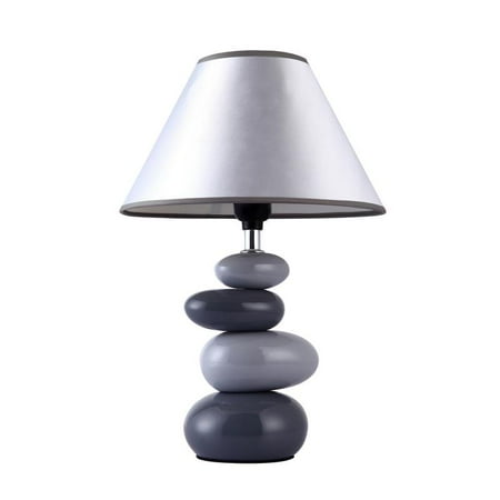 Shades of Gray Ceramic Stone Table Lamp