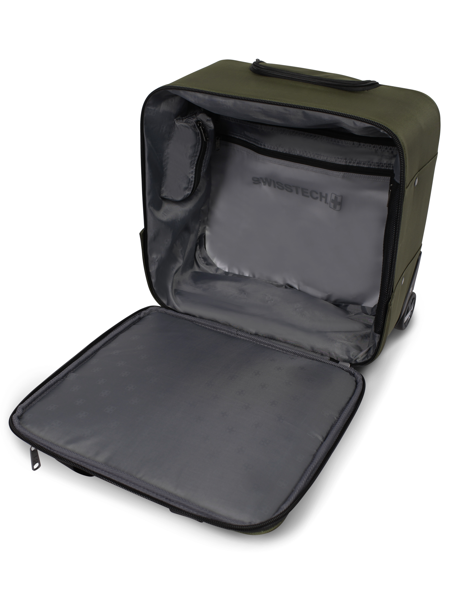 SwissTech Urban Trek 16.5" Under-seater Carry On Luggage, Olive (Walmart Exclusive) - image 4 of 12