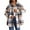 Khaki, variant on UVN Plaid Shirts for Women Flannel Long Sleeve Shacket Jacket Ladies Shirt Button Down Top Casual Coats