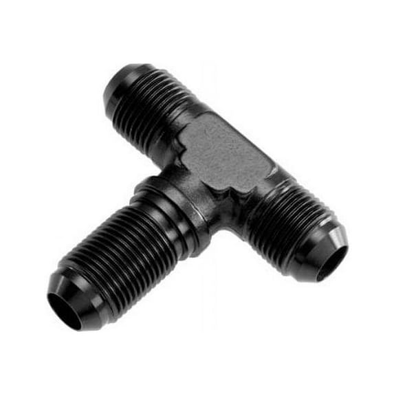 Red Horse Performance 834-04-2 RHP834-04-2 -04 MALE AN/JIC BULKHEAD TEE (BULKHEAD ON SIDE) - BLACK