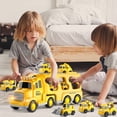 thumbnail image 4 of NICKSUN Toddler Car Toys, Engineering Truck Carrier Transport Trucks for Kids 3-5 Years, 5-in-1 Friction Power Vehicle Toy Gift for Toddlers Boys Girls, 4 of 8