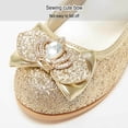 thumbnail image 3 of Stelle Girls Mary Jane Glitter Shoes Wedding Party Flats Dress Pump Shoes for Kids Toddler Flower Girl Low Heel Princess Shoes,Gold, 3 of 8