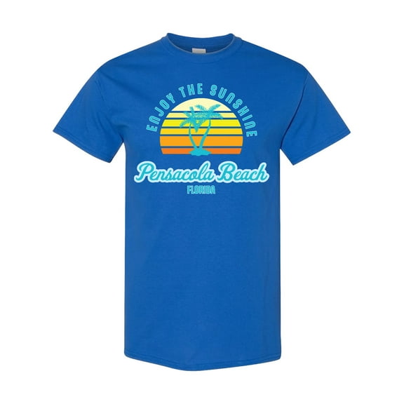 Inktastic Summer Enjoy the Sunshine Pensacola Beach Florida in Blue T-Shirt