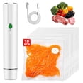 thumbnail image 1 of Scelleuse sous Vide Portative pour Aliments avec 10 Sacs de Mise sous Vide Réutilisables, Machine Compacte de Mise sous Vide Chef Preserve, Scelleuse de Repas Portative, Sans Fil, 1 of 7