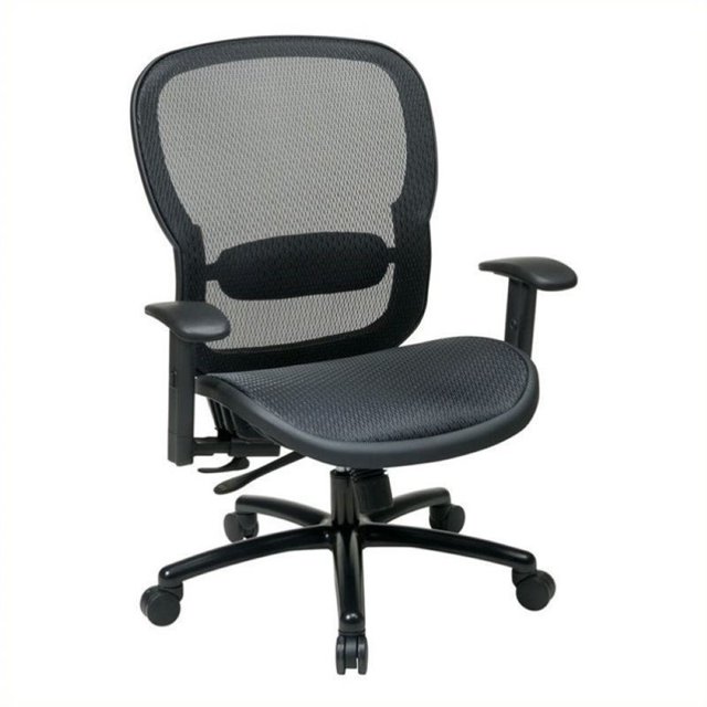 Scranton Chaise de Bureau & Co avec Support Lombaire Réglable en Noir