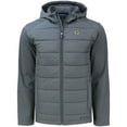 thumbnail image 2 of Men's Cutter & Buck Gray Green Bay Packers  Evoke PrimaLoft Hybrid Eco Softshell Recycled Full-Zip Hooded Jacket, 2 of 3