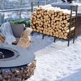 thumbnail image 6 of Auto Beyond 12.7 ft Heavy Duty Firewood Rack Outdoor with Cover, Fire Wood Storage Rack, Log Holder and Cover Combo Set ,Indoor/Outdoor Log Storage Rack for 3/4 Cord of Firewood ,Black, 6 of 6