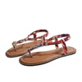 thumbnail image 6 of Domuza Sandals Women Flat Shoes Summer Bohemian Toe-Separator Sandals Casual Comfortable Beach Flip Flops with Elastic Band Blue 8.5（EU-41）, 6 of 6