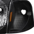 thumbnail image 5 of AKKON - For Black Bezel 02-05 Ford Explorer Headlights Replacement + Corner Bumper Signal Lamps 6pcs Set, 5 of 6