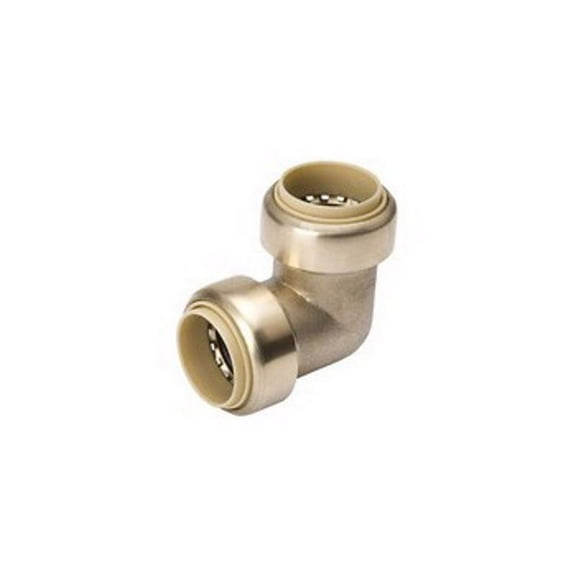 B&K Industries Brass Push Fit 90 Degree Elbow - 1/2 In. - Smooth Finish