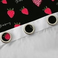 thumbnail image 4 of Feelyou Teens Cartoon Strawberry Black Out Curtains, Black Red Curtains Pack of 2 (42x63 Each), Romantic Princess Style Bedroom Curtains, Black Out Curtains Decor, 4 of 6