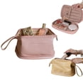 thumbnail image 1 of Bolsa de viaje portátil para cosméticos, de piel sintética, de gran capacidad, multifuncional, para mujeres y niñas., 1 of 7