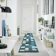 thumbnail image 4 of Yayeee Runner Rug for Bedroom 2'x6' Machine Washable Hallway Non Slip Mat, Dark Blue Hexagon Patterns, 4 of 8