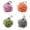thumbnail image 1 of Esponjas de esponja para ducha de baño (60 g/unidad) Bola de ducha de puf de malla, esponja de baño y ducha de malla, paquete de 4 (púrpura, naranja, verde y gris), 1 of 5