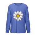 thumbnail image 4 of Staron Hauts à Manches Longues pour Femmes Imprimé Floral Mode Automne Tunique Col Rond Ample Chemise Habillée Décontractée Basique Tendance T-Shirts Cadeau pour Elle, 4 of 4