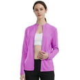 thumbnail image 2 of MoFiz Womens Full Zip Running Jacket UPF 50+ Sun Protection Long Sleeve Sports Shirts, 2 of 9