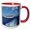 Red/White, variant on 3drose, Image of View of Cruise Ship from Tender Grand Cayman, 11oz Two-tone Red Mug