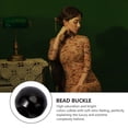 thumbnail image 3 of 10pcs Circular Bead Buckle Imitation Jade Buttons Loose Pearl Shirt Button, 3 of 7