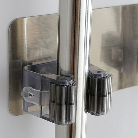 

Self Adhesive Multi-Purpose Hooks Wall Mounted Mop Organizer Holder Storage Racks Brush Broom Hanger