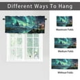 thumbnail image 6 of Northern Aurora Printed Window Curtains Valances Night Starry Sky Winter Mountain Lake Landscape Window Valance for Living Room Bedroom, Kitchen Valance Rod Pocket Window Curtain 54 by 18 in, 1 Panel, 6 of 6