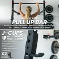 thumbnail image 4 of Synergee 2200 Series Folding 79" by 41” Squat Rack with J-Cups & Adjustable Pull Up Bar. Exercise Stand with 750lb Capacity. Power Cage, 4 of 6