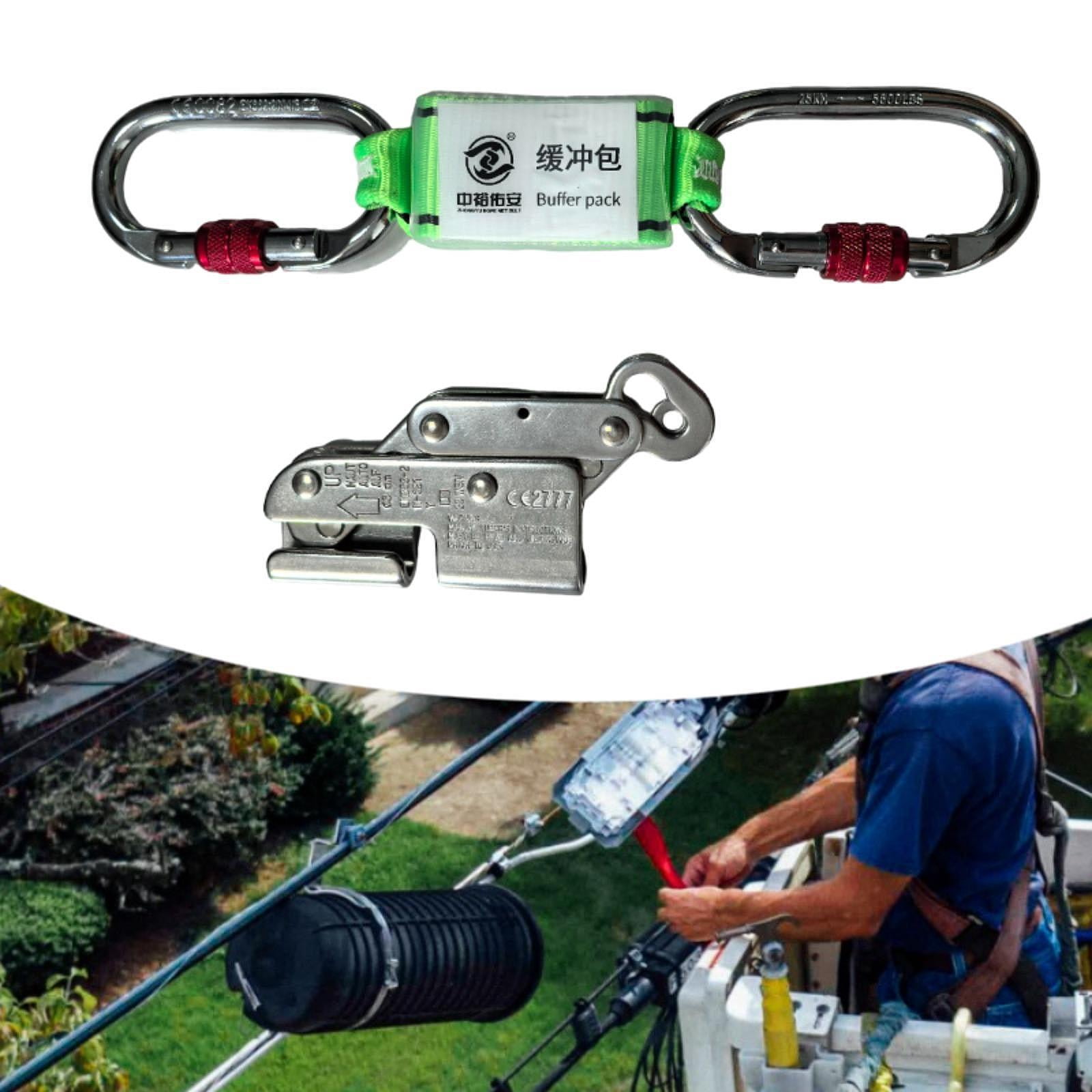 harayaa Climbing Set Belay Device for Work Outdoor Roofing Work for 8 mm
