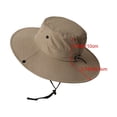 thumbnail image 3 of Sombrero de pescador al aire libre | Gorra de protección solar de poliéster transpirable para hombre mujer | Ala grande | Ligero y plegable | Gris | Protector UV para senderismo, pesca, viajes, 3 of 7