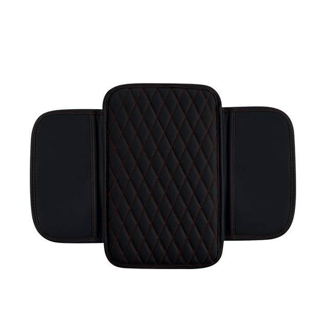 Colorful Car Armrest Box Cushion Multifunctional Storage Bag Leather Center Console Pad With Non Slip Base And Extra Height For Vehicle Comfort 0.44 Lb