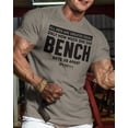 thumbnail image 2 of Gymish Bench Sets Us Apart Workout Shirt for Men – Funny Gym Tee, Fitness Motivation Wear, Warm Grey, Small, 2 of 6