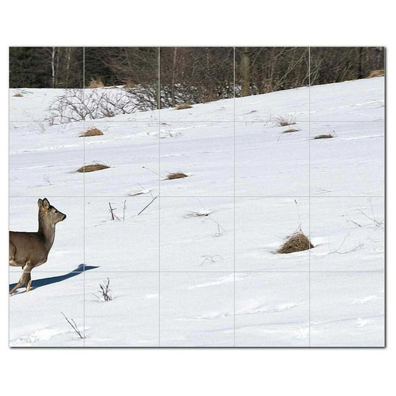 Deer Ceramic Tile Mural Kitchen Backsplash Bathroom Shower, 402781-XL54