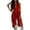 Wine, variant on Sheghy Women Tank Tops 100%Cotton V Neck Vest, Solid Button Front Fringe Hem Sleeveless Slim Top Wine S