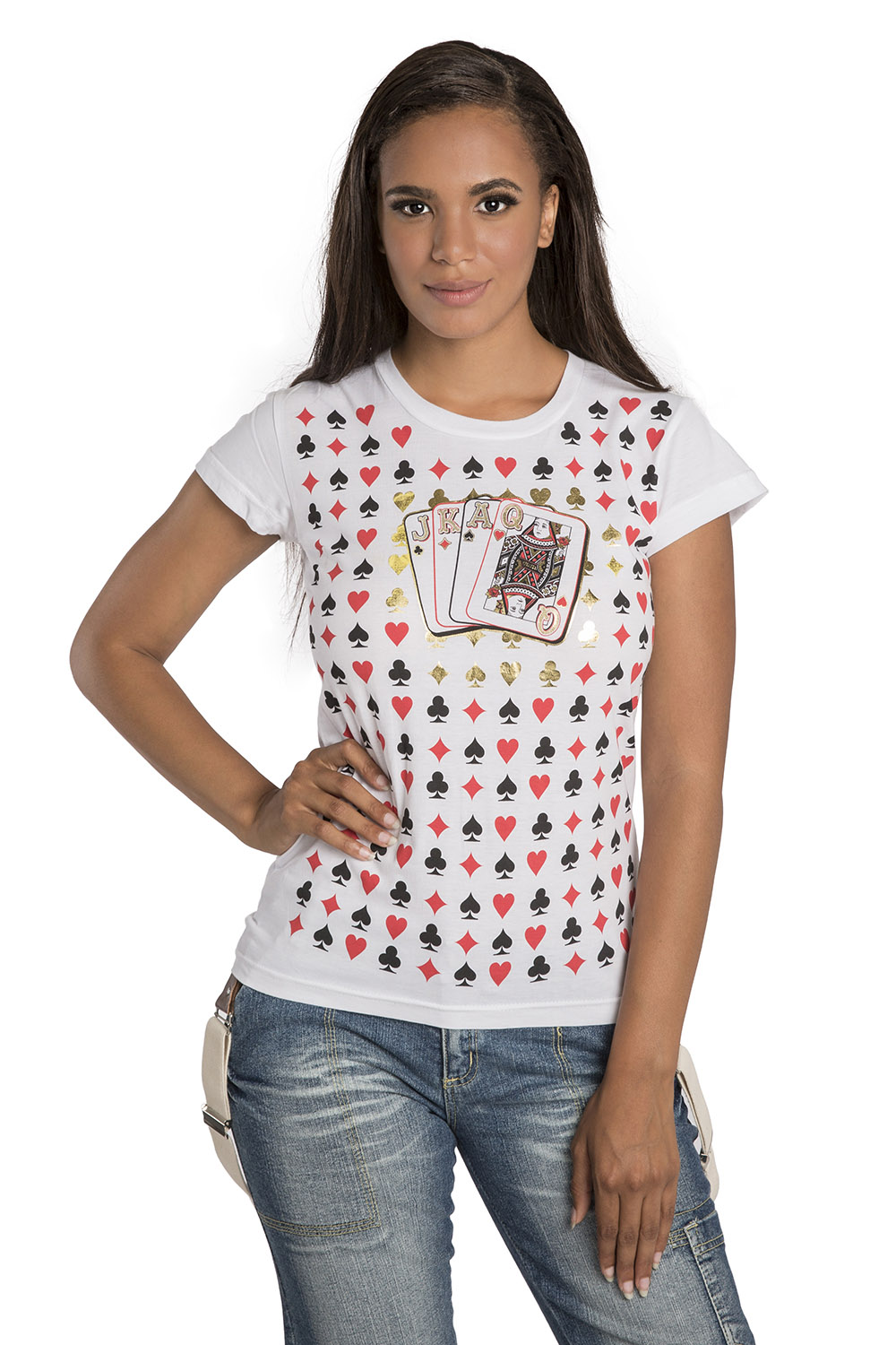 Vibes Sweet junior womens printed crew neck cap sleeve basic tee