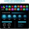 thumbnail image 4 of 8 Piezas Luz LED para Piscina, Luces Color RGB con Control Remoto, 13 lámparas Luces LED Sumergibles, IP68 a Prueba de Agua, para Acuarios, Fuentes, Piscina (8), 4 of 6