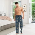 thumbnail image 6 of joogoo Men's Pajama Pants Anchor Whales Soft Long Sleep Lounge Pjs Bottoms L, 6 of 7